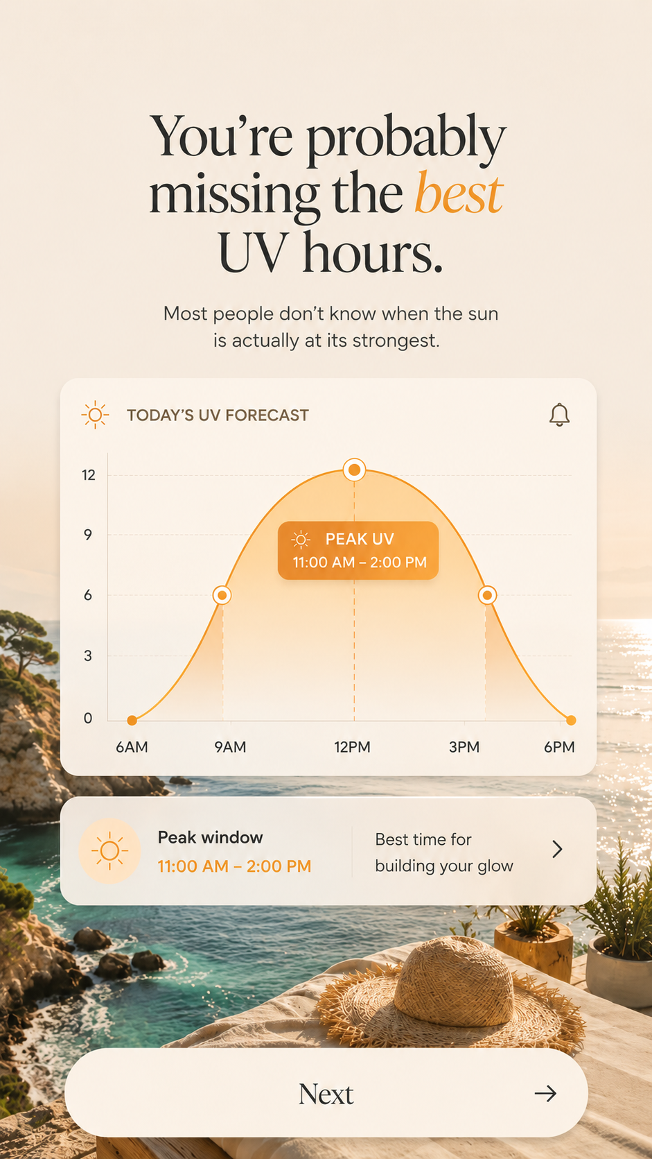Peak UV hours