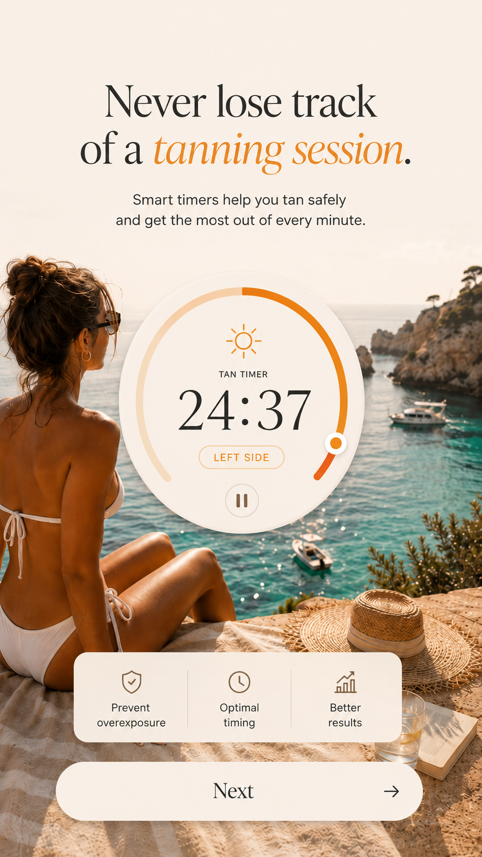 Tan timer